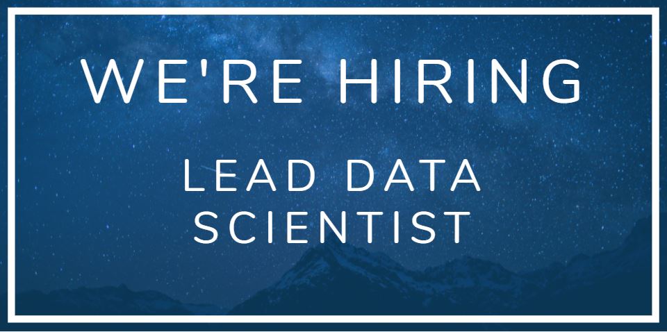 Lead data scientist role at volanto text on starry sky background