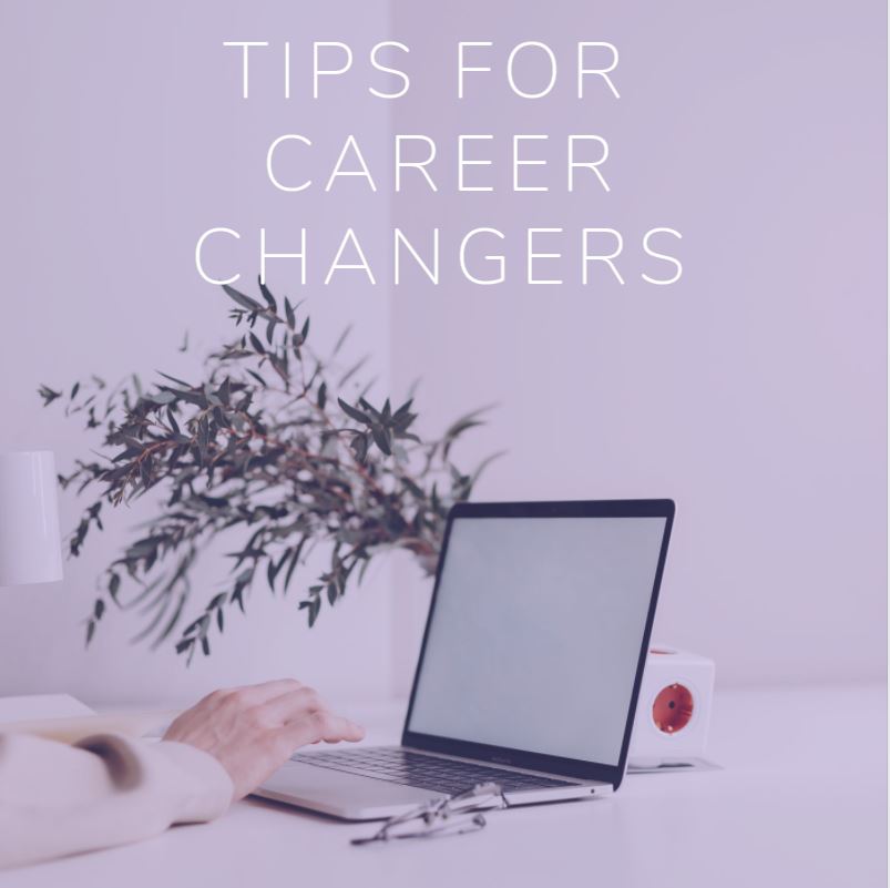 Tips for career changers in tech. Laptop.