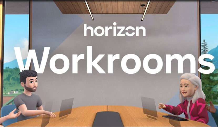 DARQ tech facebook horizon workrooms virtual office meeting in action